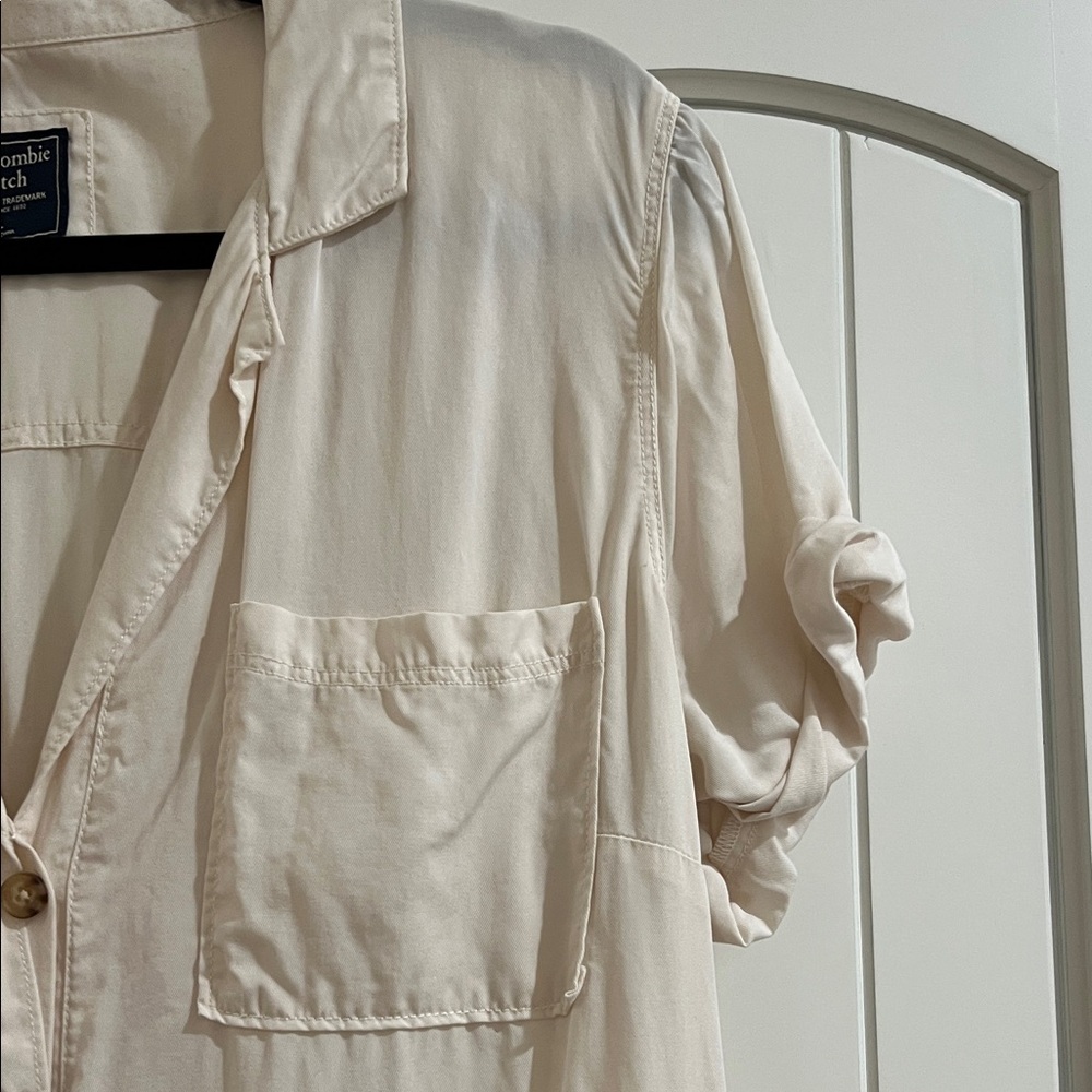 Abercrombie & Fitch Off-White Button-Up Shirt - Picture 4 of 8